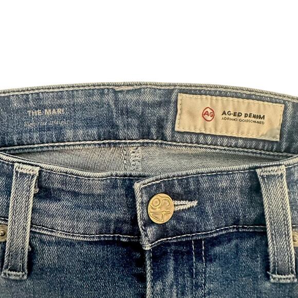 AG Adriano Goldschmied Women's Mari High Rise Straight Jeans Size 25 Medium Wash - Picture 6 of 9